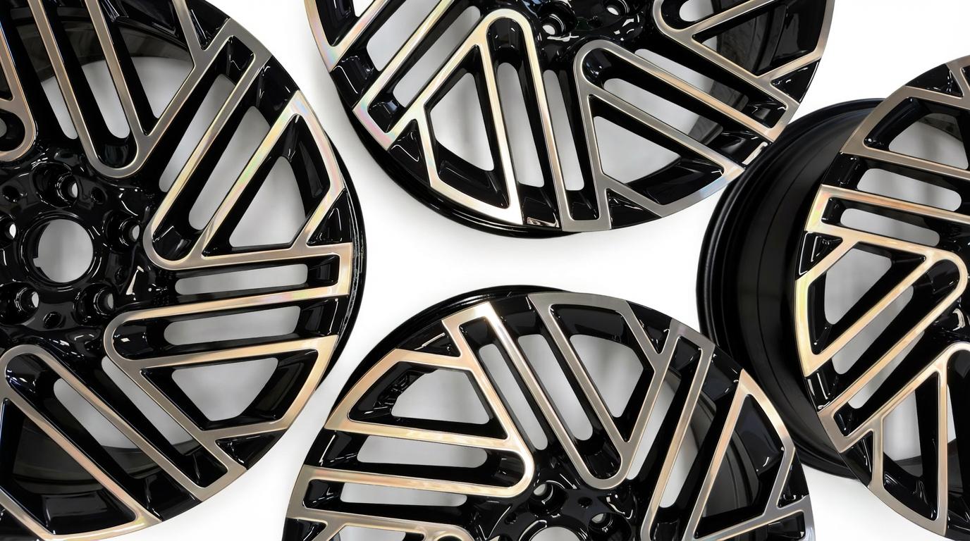 Professional alloy wheel refurbishment finish closeup showing German lacquer coating — South West Alloys Exeter