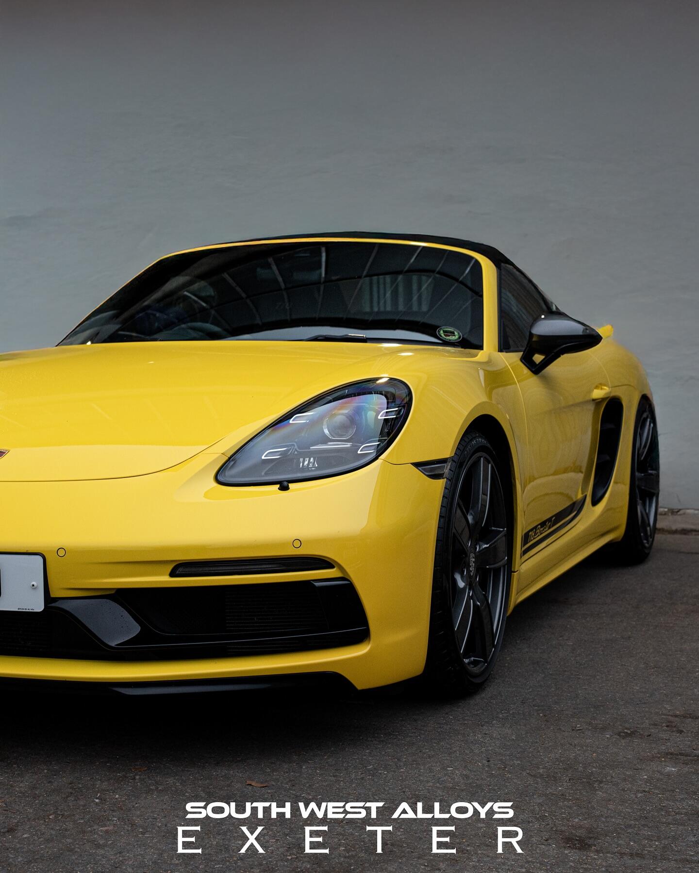 Porsche Boxster front view with refurbished alloy wheels