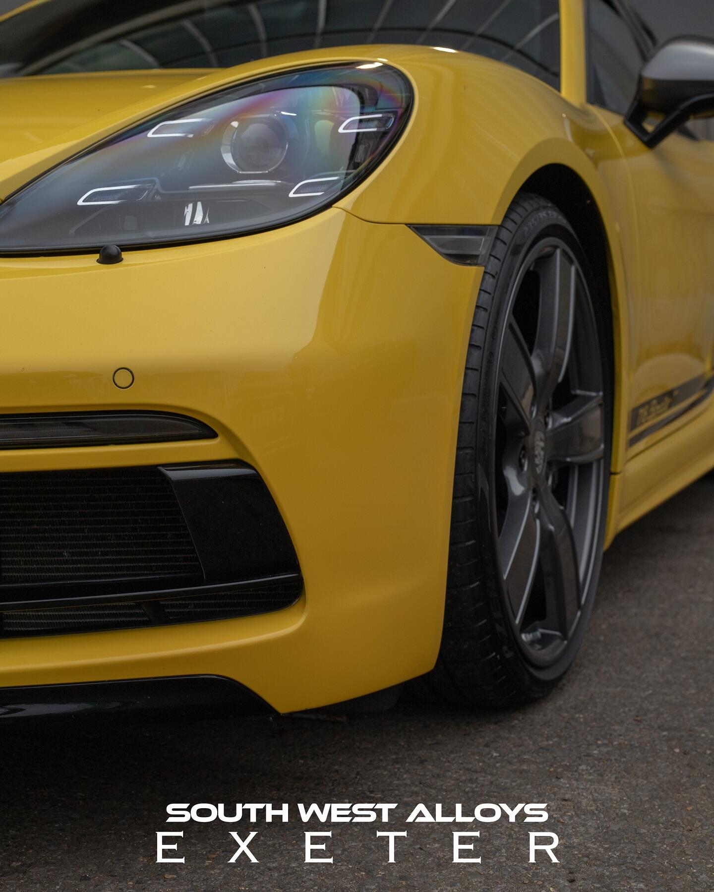 Porsche Boxster front angle showing wheel refurbishment