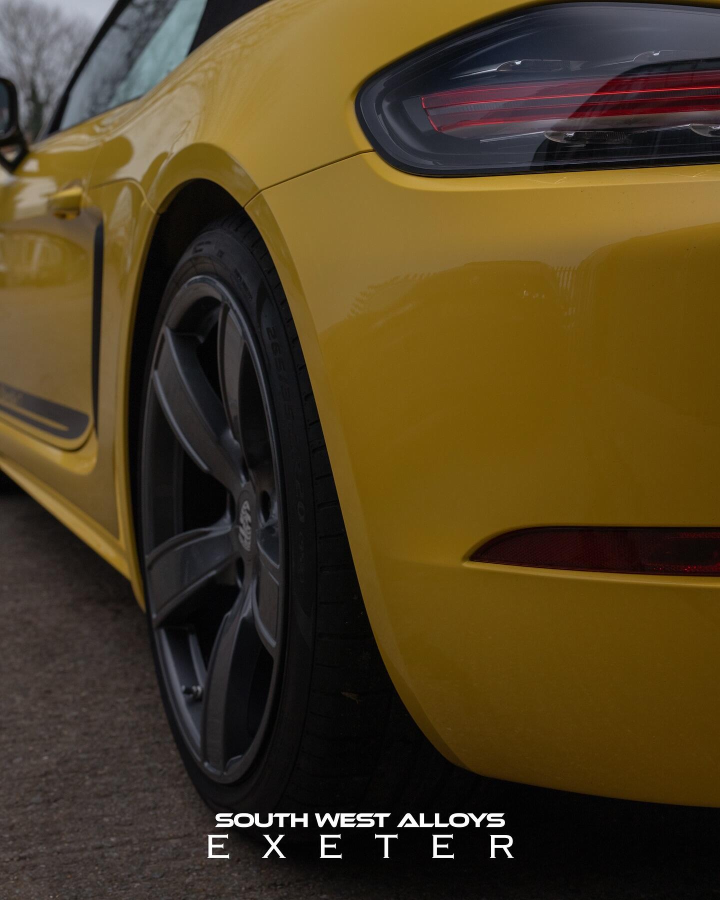 Porsche Boxster rear view with refurbished wheels
