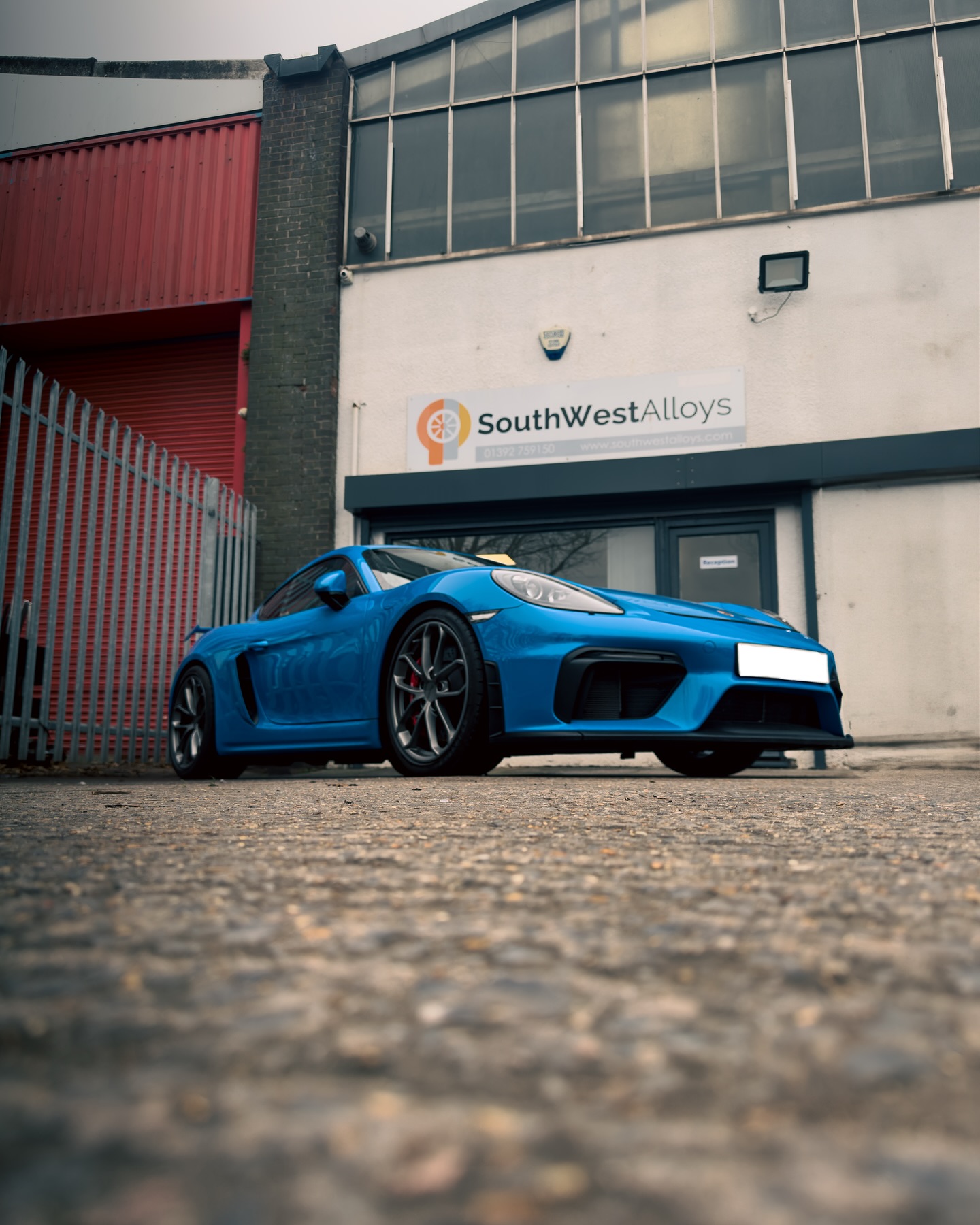 Porsche in the South West Alloys workshop during alloy wheel refurbishment
